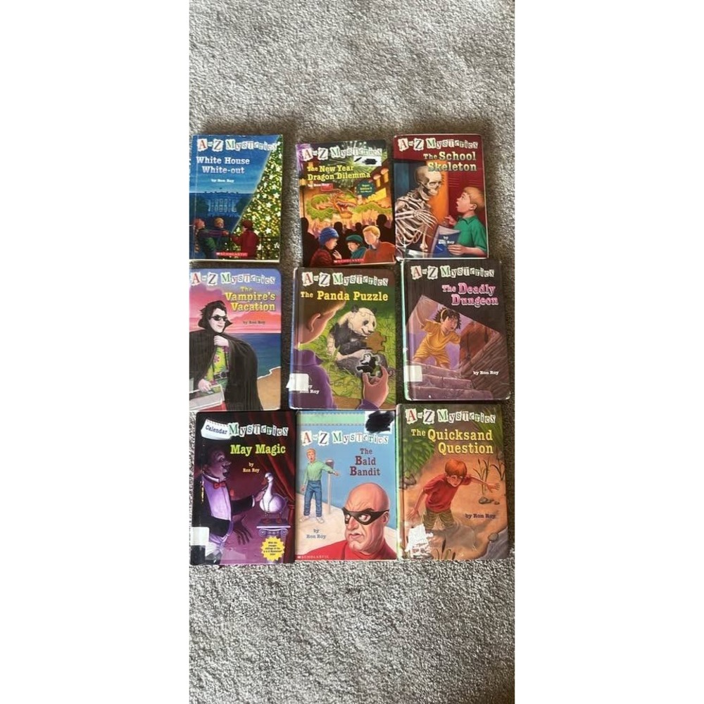 A-Z Mysteries Calendar Mysteries Ron Roy Book Lot of 9 Scholastic Paperbacks